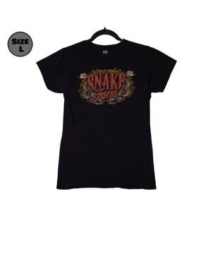 Ray Wylie Hubbard: Snake Farm USED Women's Fitted Shirt (L, Blues, Rock)